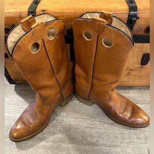 Laredo Tan Cowboy & Western Boots Mens 10EE Vintage
